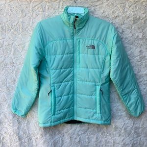 NorthFace Green Insulated Front Zip Jacket SzMED